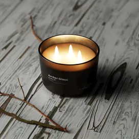 Amber Glass Candle 7